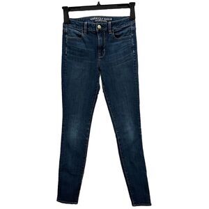 American Eagle Women’s Dark Wash Skinny Jeans - Indigo Blue